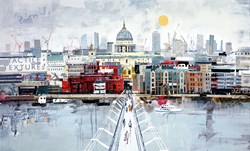 Bridging The Gap by Tom Butler - Paper on Board sized 30x18 inches. Available from Whitewall Galleries